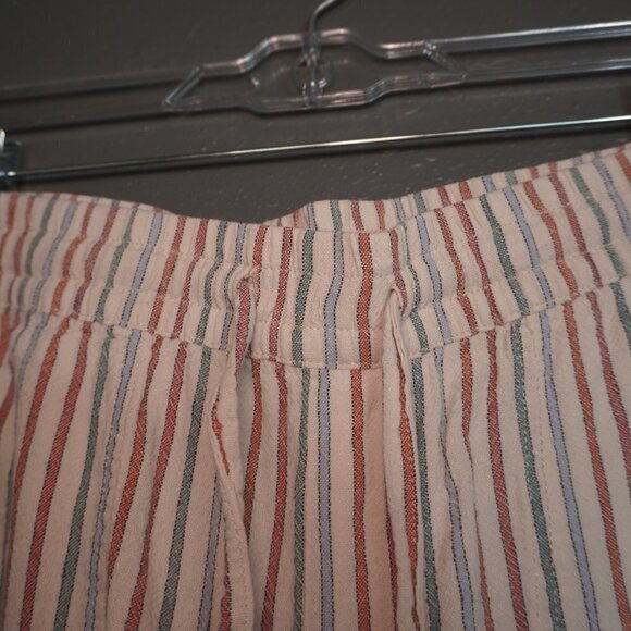 Dip Womens Multicolored Striped Linen Blend Drawstring Summer Shorts Size Medium - Picture 3 of 5
